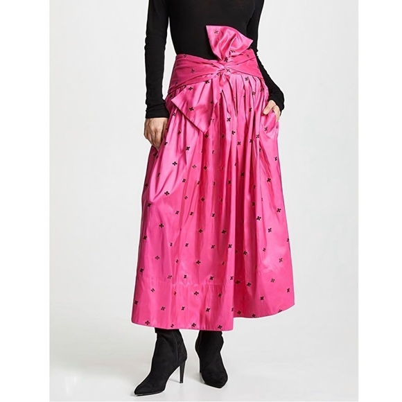 NWT Ulla Johnson Midi Silk-Blend Floral Aglae Skirt - Picture 3 of 10